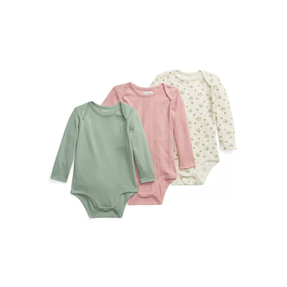 Outfits Und Geschenksets>Ralph Lauren Outfits Und Geschenksets 3er-Pack Babybodys mit Lochmuster für Baby | ® DE