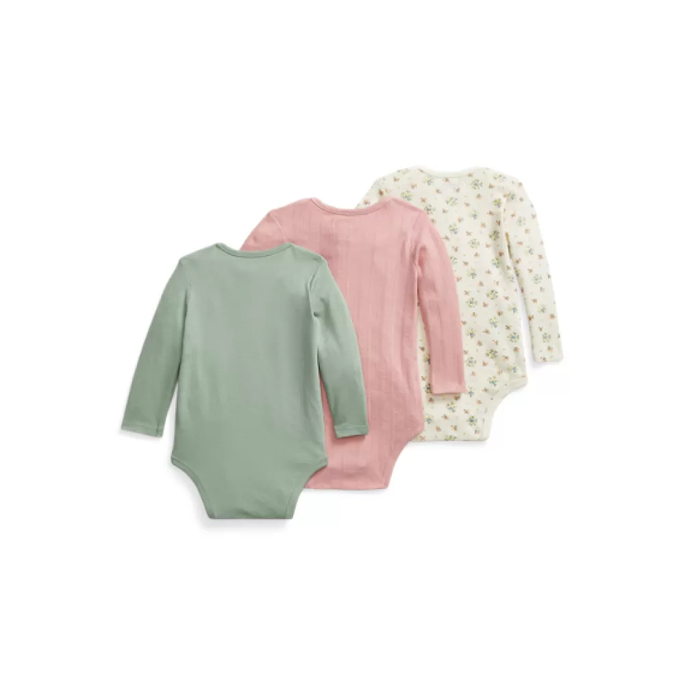 Outfits Und Geschenksets>Ralph Lauren Outfits Und Geschenksets 3er-Pack Babybodys mit Lochmuster für Baby | ® DE