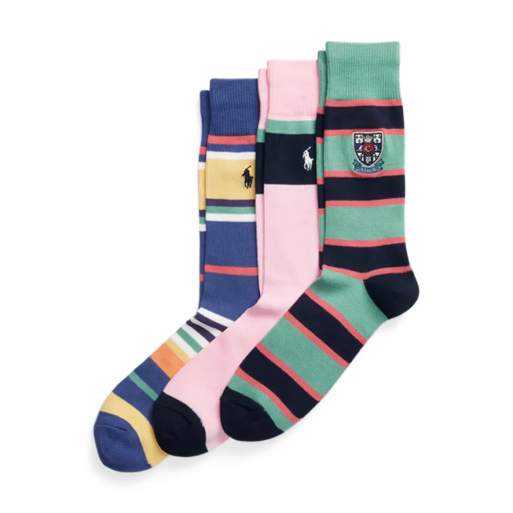 Unterwäsche Und Socken>Ralph Lauren Unterwäsche Und Socken 3er-Pack Crew-Socken mit Wappen für Men | ® DE