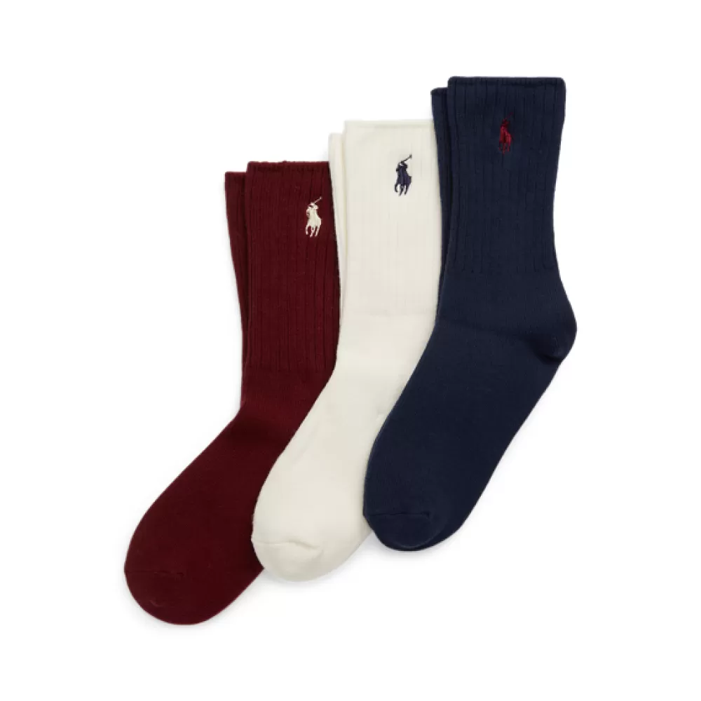 Accessoires>Ralph Lauren Accessoires 3er-Pack gerippte Crew-Socken für Children | ® DE