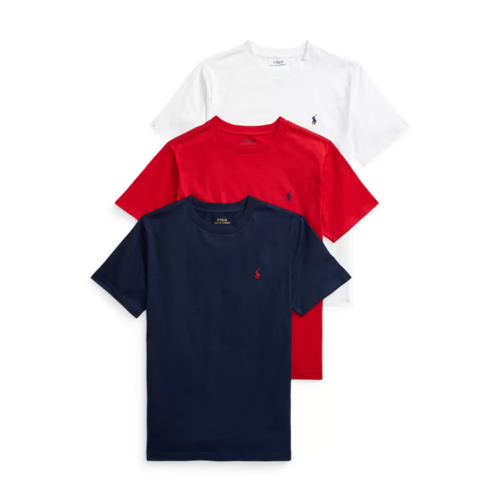 Sportbekleidung | T-Shirts>Ralph Lauren Sportbekleidung | T-Shirts 3er-Pack Rundhals-T-Shirts aus Jersey für Children | ® DE