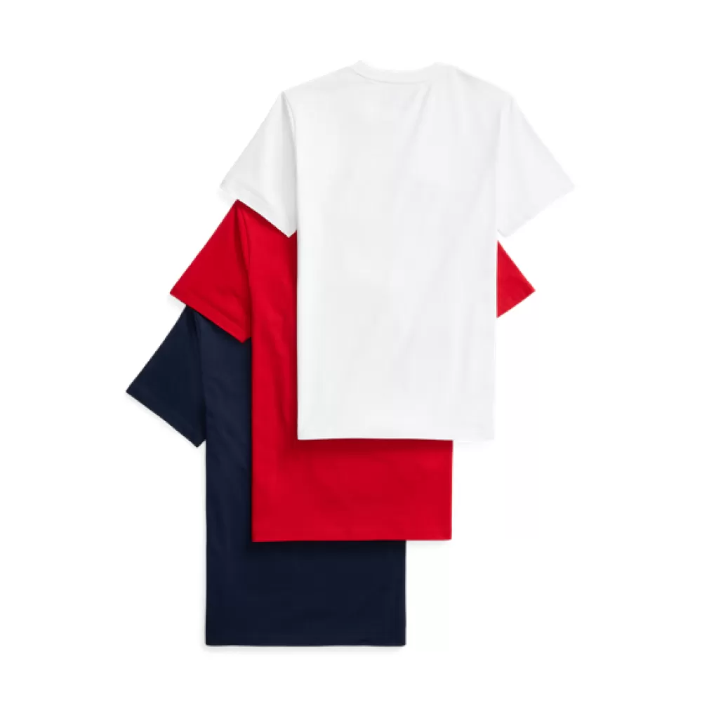 Sportbekleidung | T-Shirts>Ralph Lauren Sportbekleidung | T-Shirts 3er-Pack Rundhals-T-Shirts aus Jersey für Children | ® DE