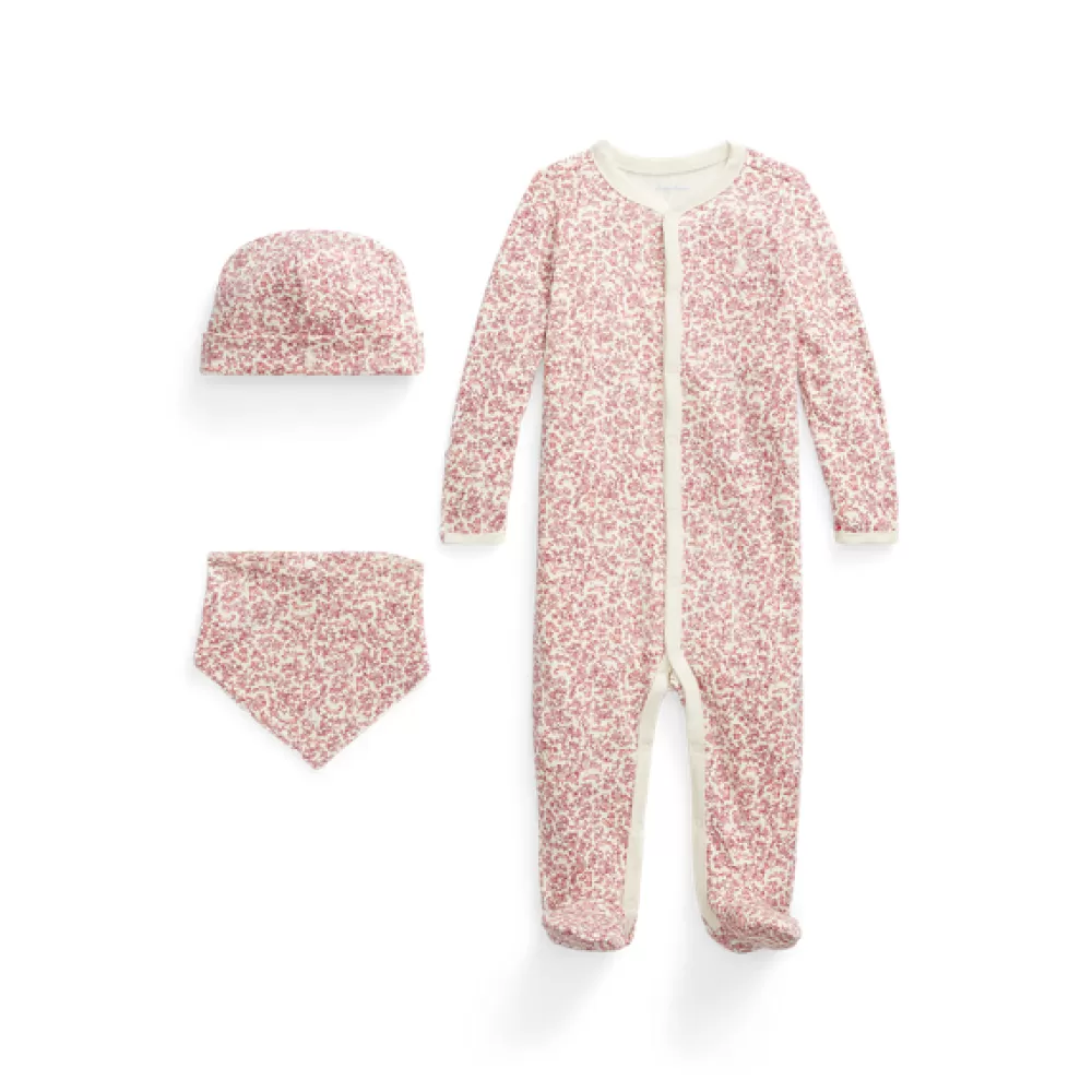 Outfits Und Geschenksets | Grundausstattung Für Neugeborene>Ralph Lauren Outfits Und Geschenksets | Grundausstattung Für Neugeborene 3-teiliges Geschenkset mit Fuchsdruck für Baby | ® DE