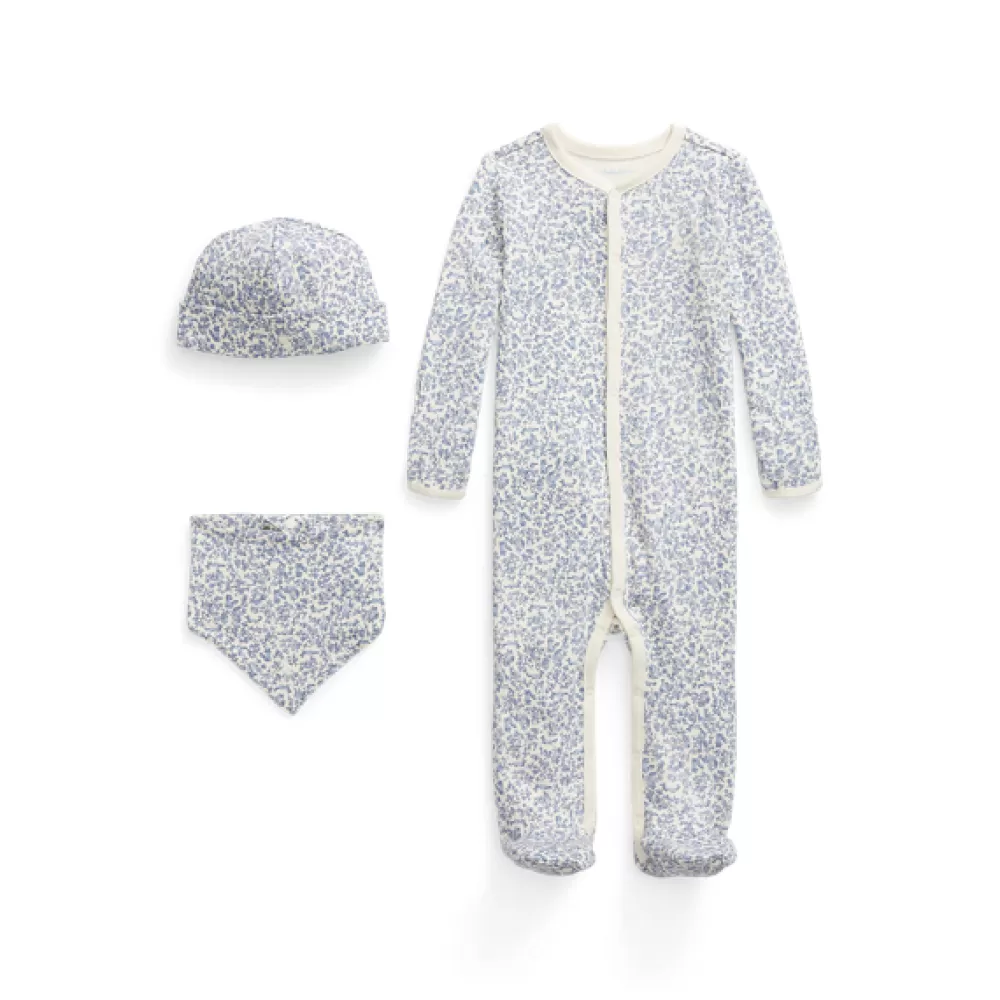 Outfits Und Geschenksets | Grundausstattung Für Neugeborene>Ralph Lauren Outfits Und Geschenksets | Grundausstattung Für Neugeborene 3-teiliges Geschenkset mit Fuchsdruck für Baby | ® DE