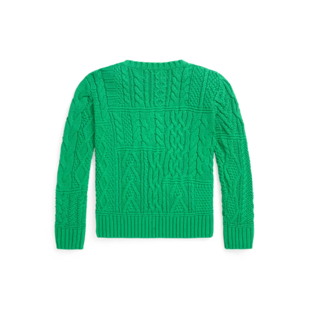 Pullover Und Strickjacken>Ralph Lauren Pullover Und Strickjacken Aran-Baumwollpullover mit Flagge für Children | ® DE