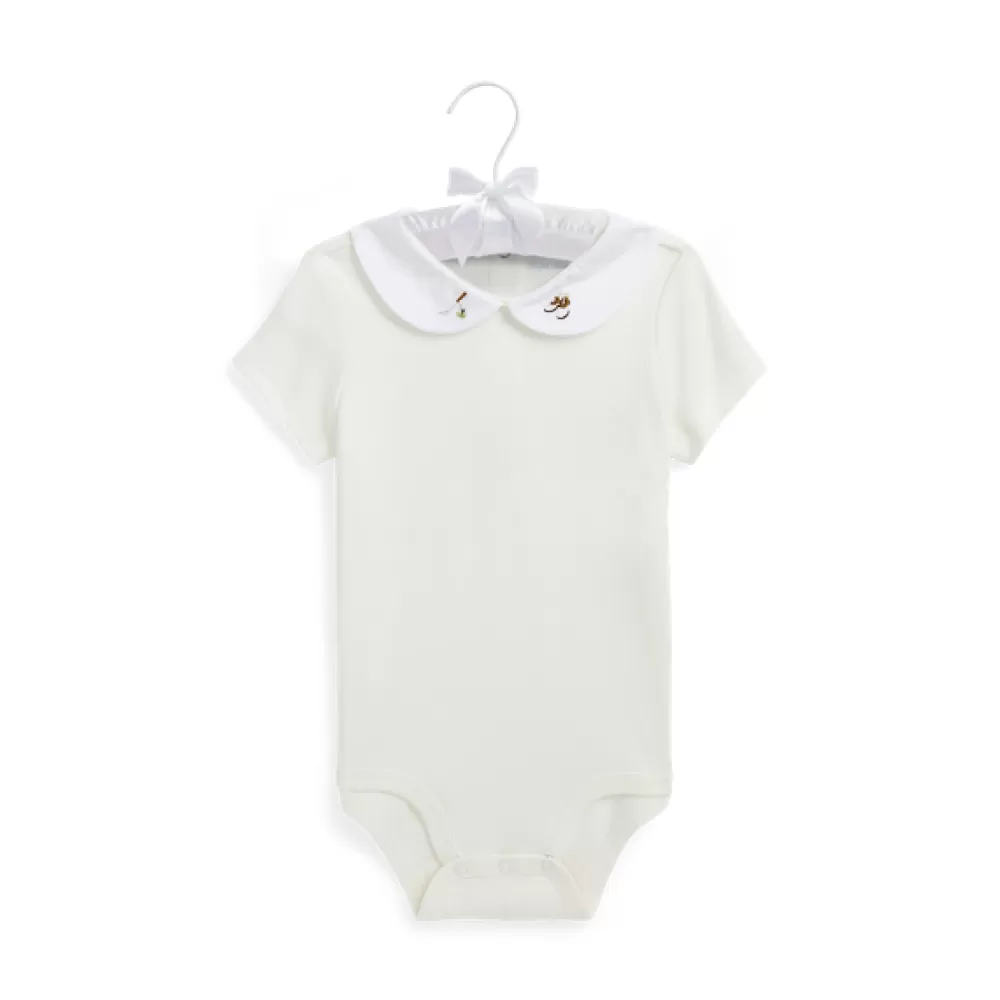 Ihr Erster Frühling | Bodys & Strampler | Grundausstattung Für Neugeborene>Ralph Lauren Ihr Erster Frühling | Bodys & Strampler | Grundausstattung Für Neugeborene Baumwoll-Babybody mit Vogelstickerei für Baby | ® DE