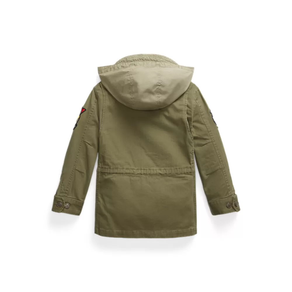 Jacken Und Mäntel>Ralph Lauren Jacken Und Mäntel Baumwoll-Feldjacke mit Fischgratmuster für Children | ® DE