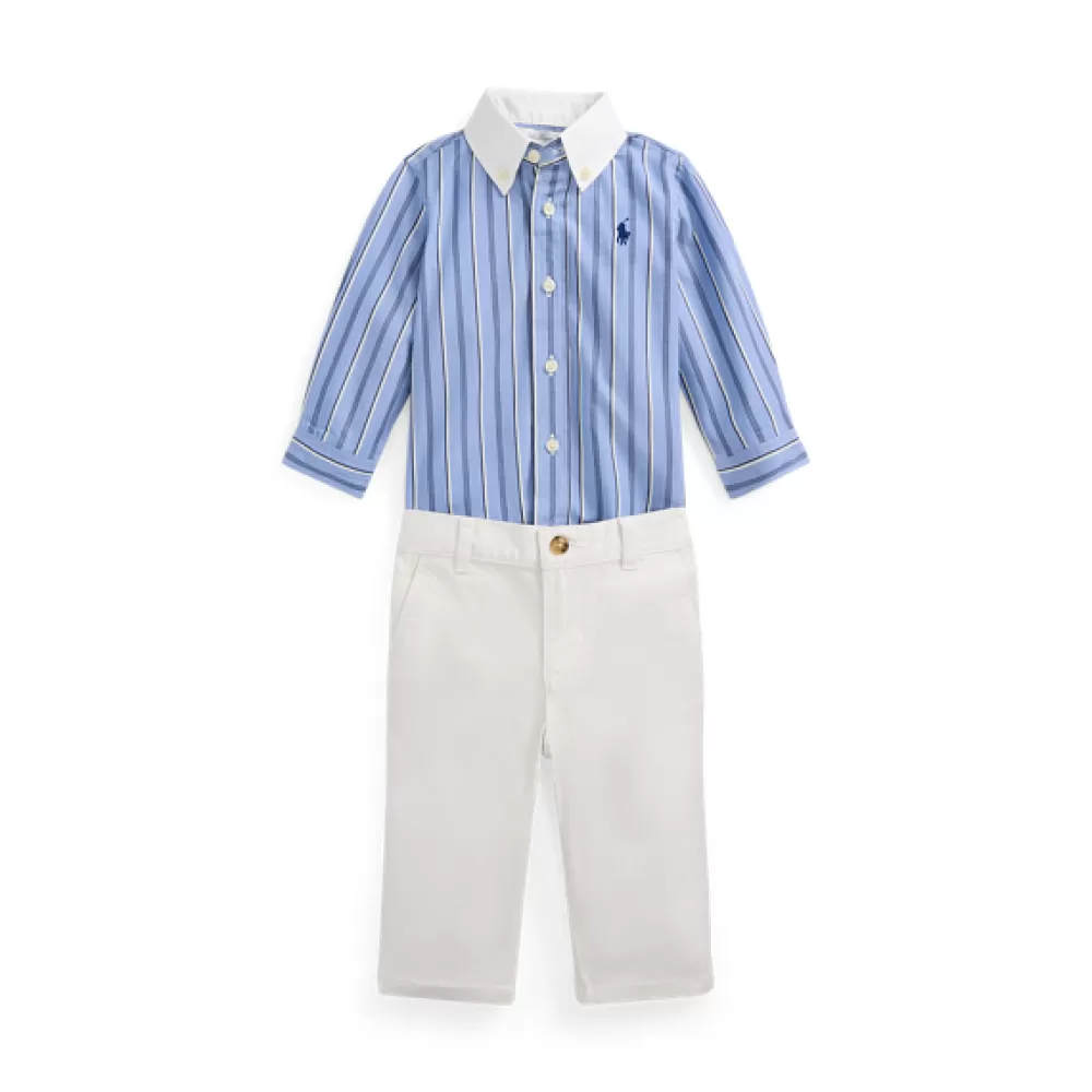 Outfits Und Geschenksets>Ralph Lauren Outfits Und Geschenksets Baumwollhemd und abriebfeste Hose für Baby | ® DE