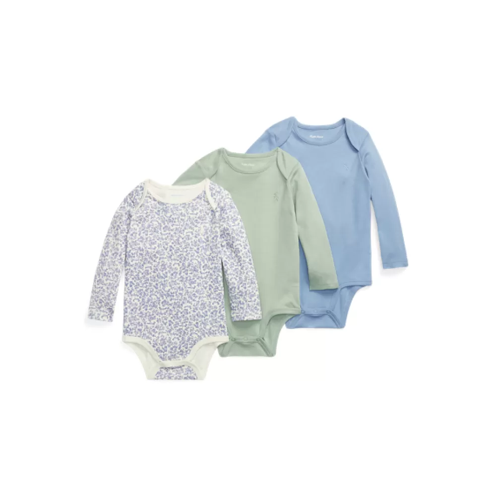 Outfits Und Geschenksets | Grundausstattung Für Neugeborene>Ralph Lauren Outfits Und Geschenksets | Grundausstattung Für Neugeborene Baumwoll-Interlock-Babybody 3er-Pack für Baby | ® DE