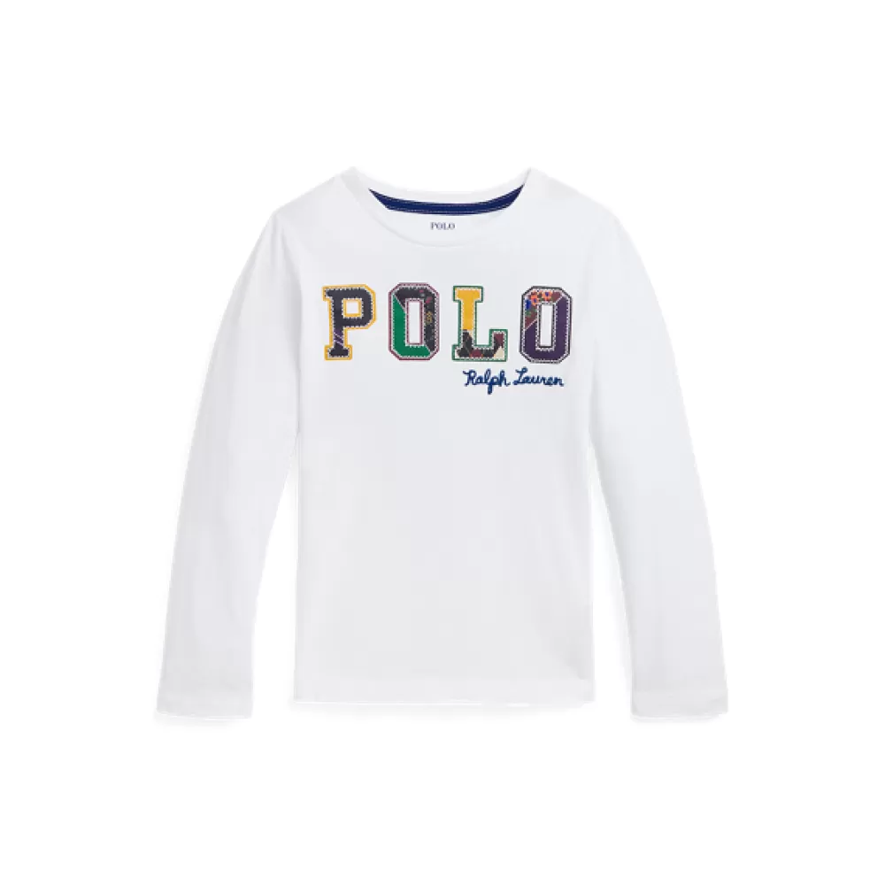 Mädchen 1½-6½ Jahre>Ralph Lauren Mädchen 1½-6½ Jahre Baumwolljersey-Oberteil mit Logo für Children | ® DE