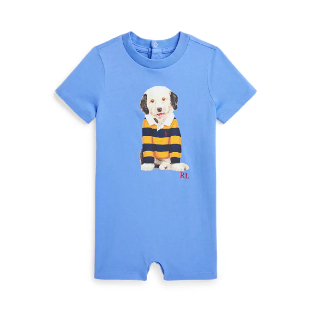 Bodys & Strampler>Ralph Lauren Bodys & Strampler Baumwolljersey-Sommerstrampler mit Hund für Baby | ® DE