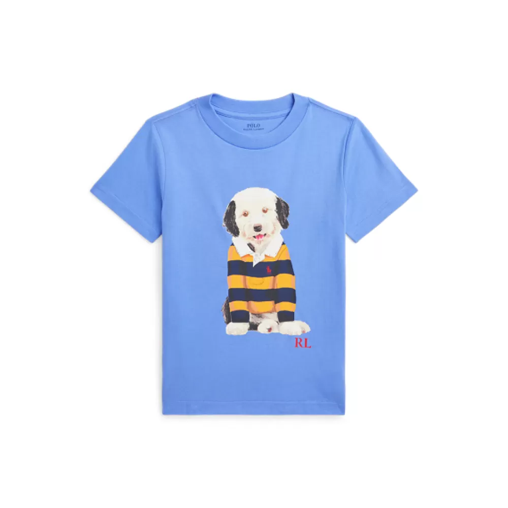 T-Shirts | Jungen 1½-6 Jahre>Ralph Lauren T-Shirts | Jungen 1½-6 Jahre Baumwolljersey-T-Shirt mit Hundemotiv für Children | ® DE