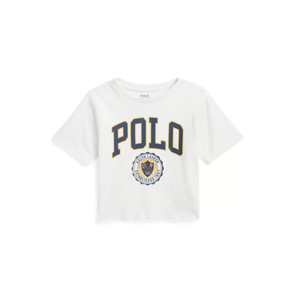 Sportbekleidung | Mädchen 1½-6½ Jahre>Ralph Lauren Sportbekleidung | Mädchen 1½-6½ Jahre Baumwolljersey-T-Shirt mit Logowappen für Children | ® DE