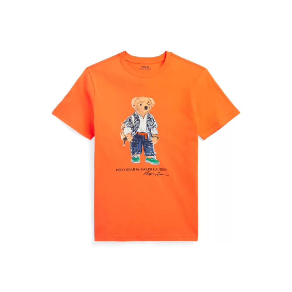 Jungen | T-Shirts>Ralph Lauren Jungen | T-Shirts Baumwolljersey-T-Shirt mit Polo Bear für Children | ® DE