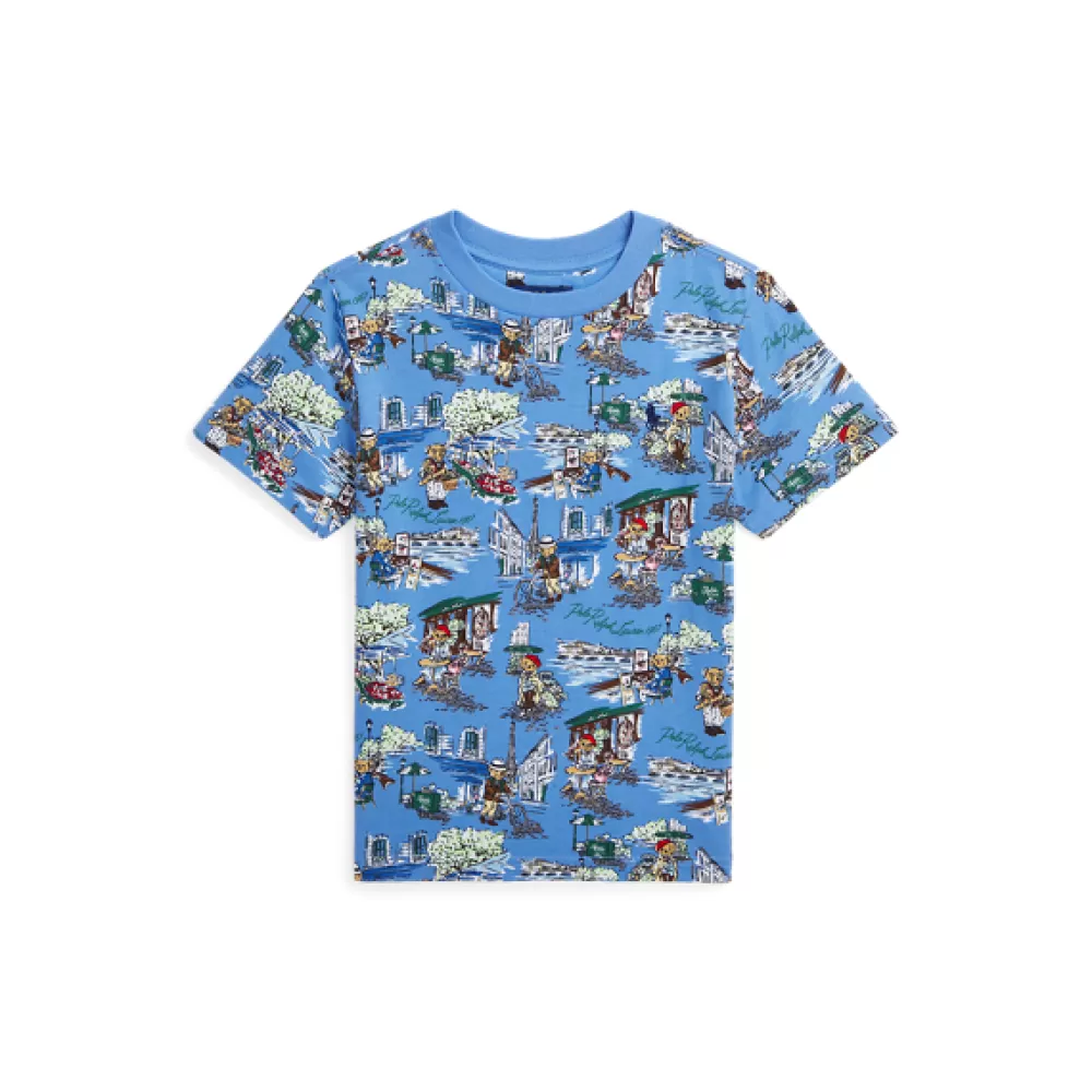 Jungen | T-Shirts>Ralph Lauren Jungen | T-Shirts Baumwolljersey-T-Shirt mit Polo Bear für Children | ® DE