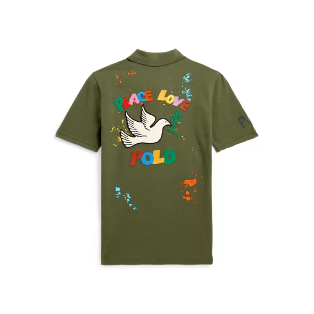 Poloshirts>Ralph Lauren Poloshirts Baumwollpiqué-Poloshirt Peace Love Polo für Children | ® DE