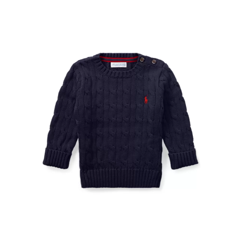 Pullover & Strickjacken>Ralph Lauren Pullover & Strickjacken Baumwollpullover mit Zopfmuster für Baby | ® DE