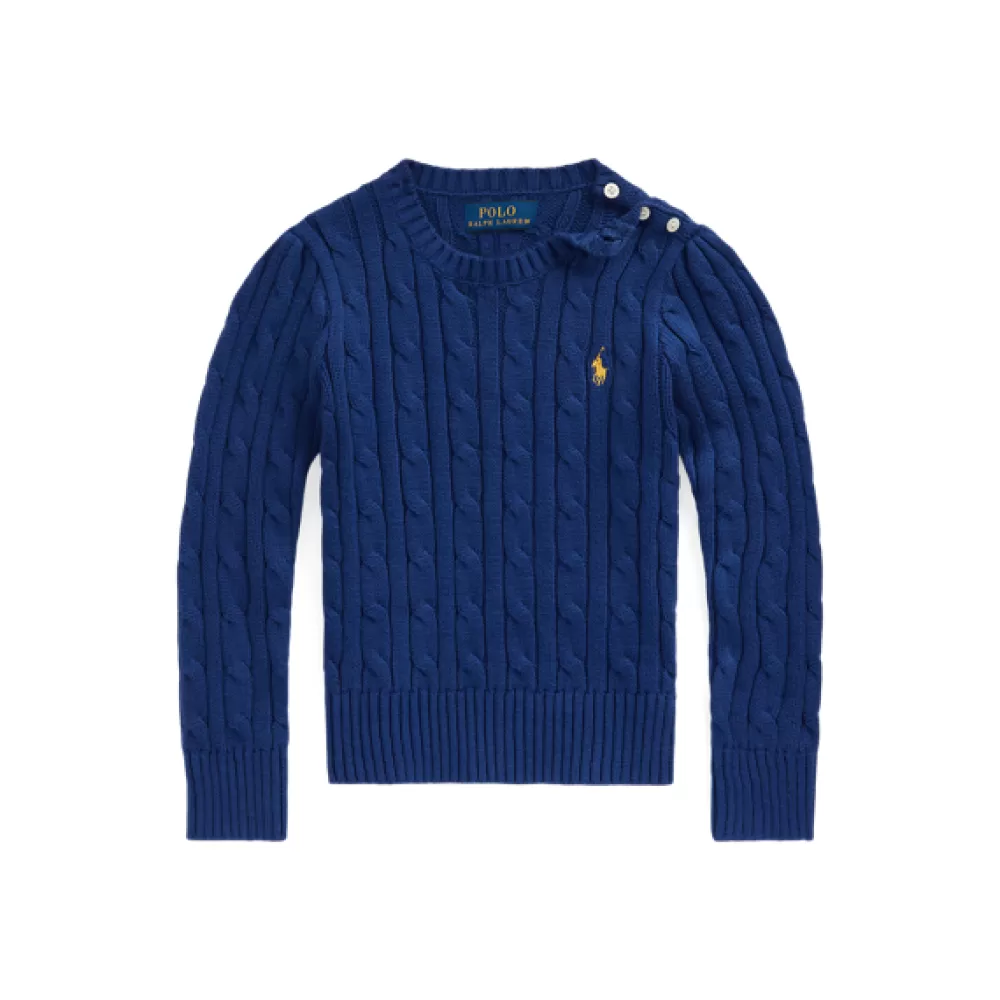 Pullover Und Strickjacken | Mädchen 1½-6½ Jahre>Ralph Lauren Pullover Und Strickjacken | Mädchen 1½-6½ Jahre Baumwollpullover mit Zopfmuster für Children | ® DE