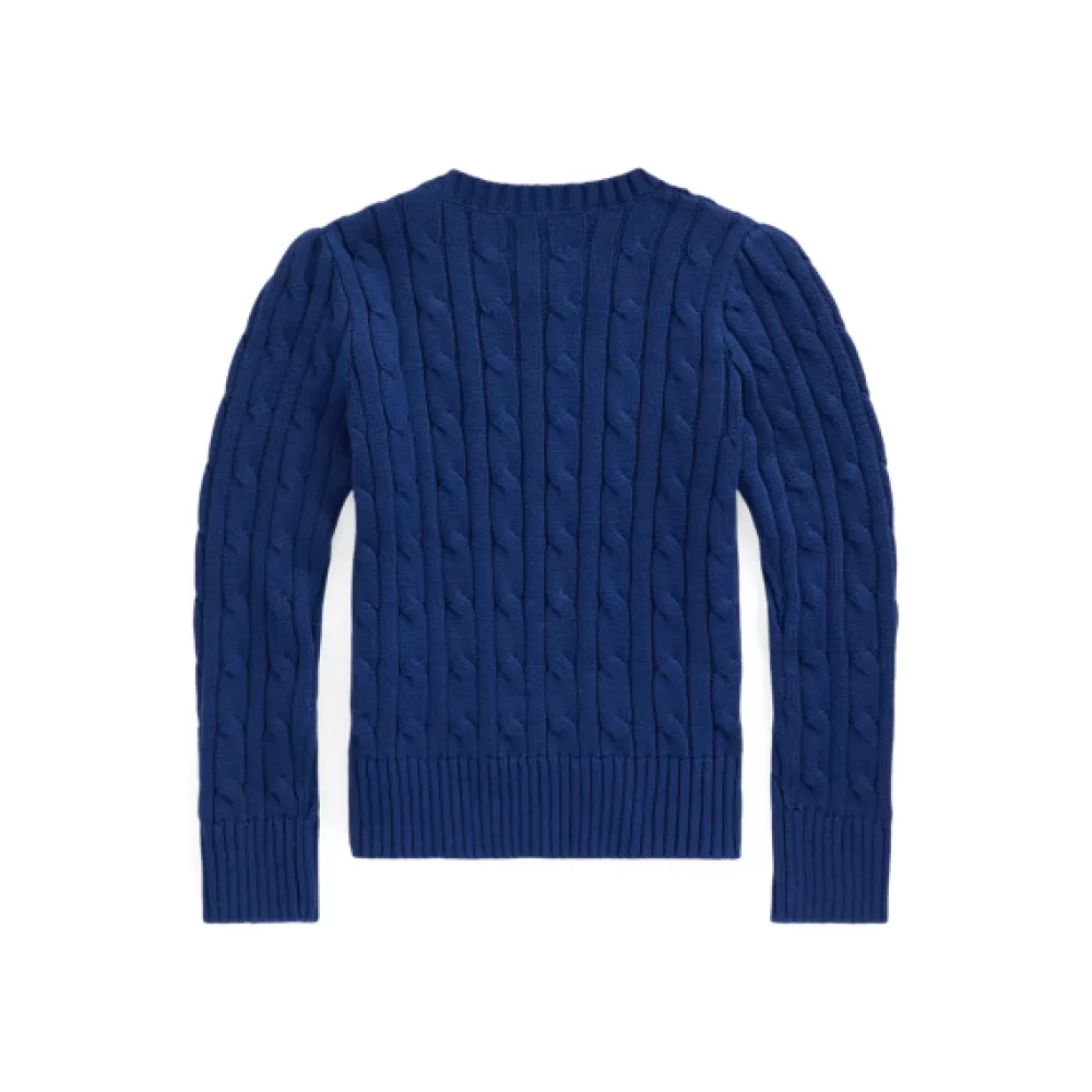 Pullover Und Strickjacken | Mädchen 1½-6½ Jahre>Ralph Lauren Pullover Und Strickjacken | Mädchen 1½-6½ Jahre Baumwollpullover mit Zopfmuster für Children | ® DE