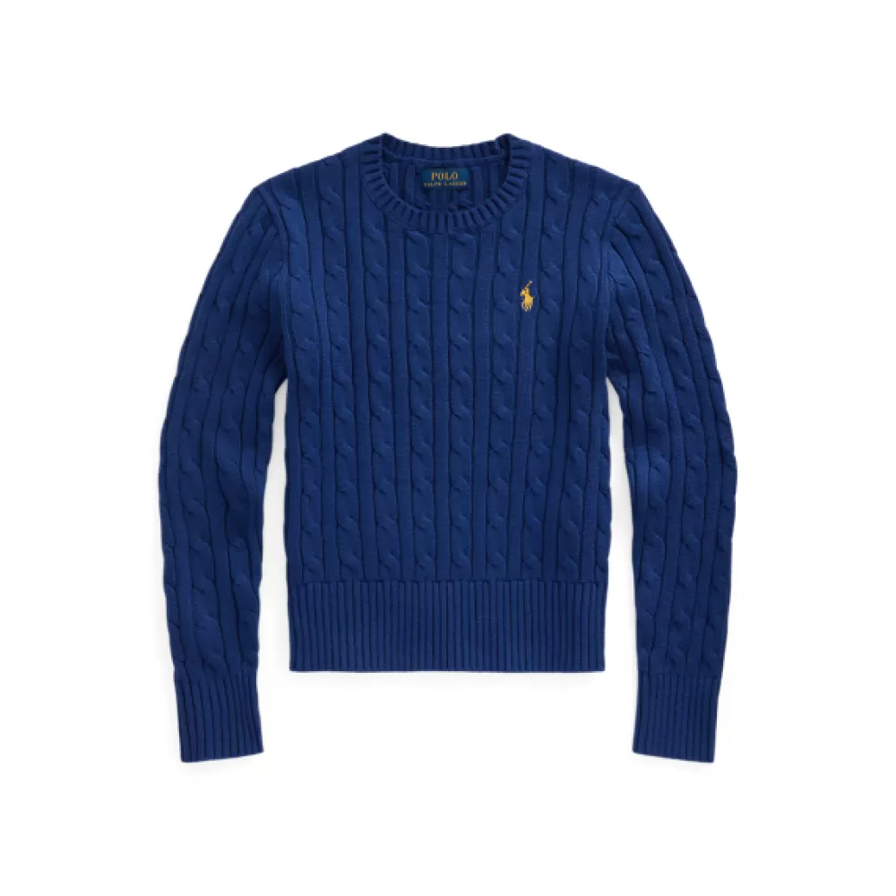 Pullover Und Strickjacken | Mädchen 7-14 Jahre>Ralph Lauren Pullover Und Strickjacken | Mädchen 7-14 Jahre Baumwollpullover mit Zopfmuster für Children | ® DE