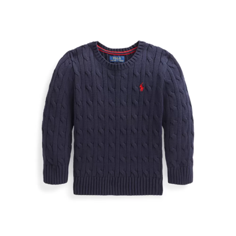 Pullover Und Strickjacken | Jungen 1½-6 Jahre>Ralph Lauren Pullover Und Strickjacken | Jungen 1½-6 Jahre Baumwollpullover mit Zopfmuster für Children | ® DE