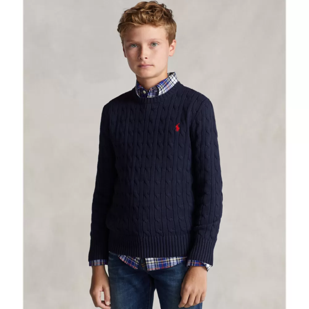 Pullover Und Strickjacken>Ralph Lauren Pullover Und Strickjacken Baumwollpullover mit Zopfmuster für Children | ® DE