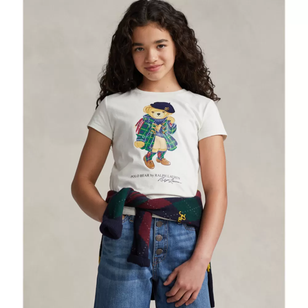 Mädchen | Sportbekleidung | Mädchen 7-14 Jahre>Ralph Lauren Mädchen | Sportbekleidung | Mädchen 7-14 Jahre Baumwoll-T-Shirt mit Polo Bear für Children | ® DE