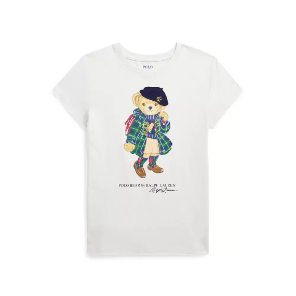 Mädchen | Sportbekleidung | Mädchen 7-14 Jahre>Ralph Lauren Mädchen | Sportbekleidung | Mädchen 7-14 Jahre Baumwoll-T-Shirt mit Polo Bear für Children | ® DE