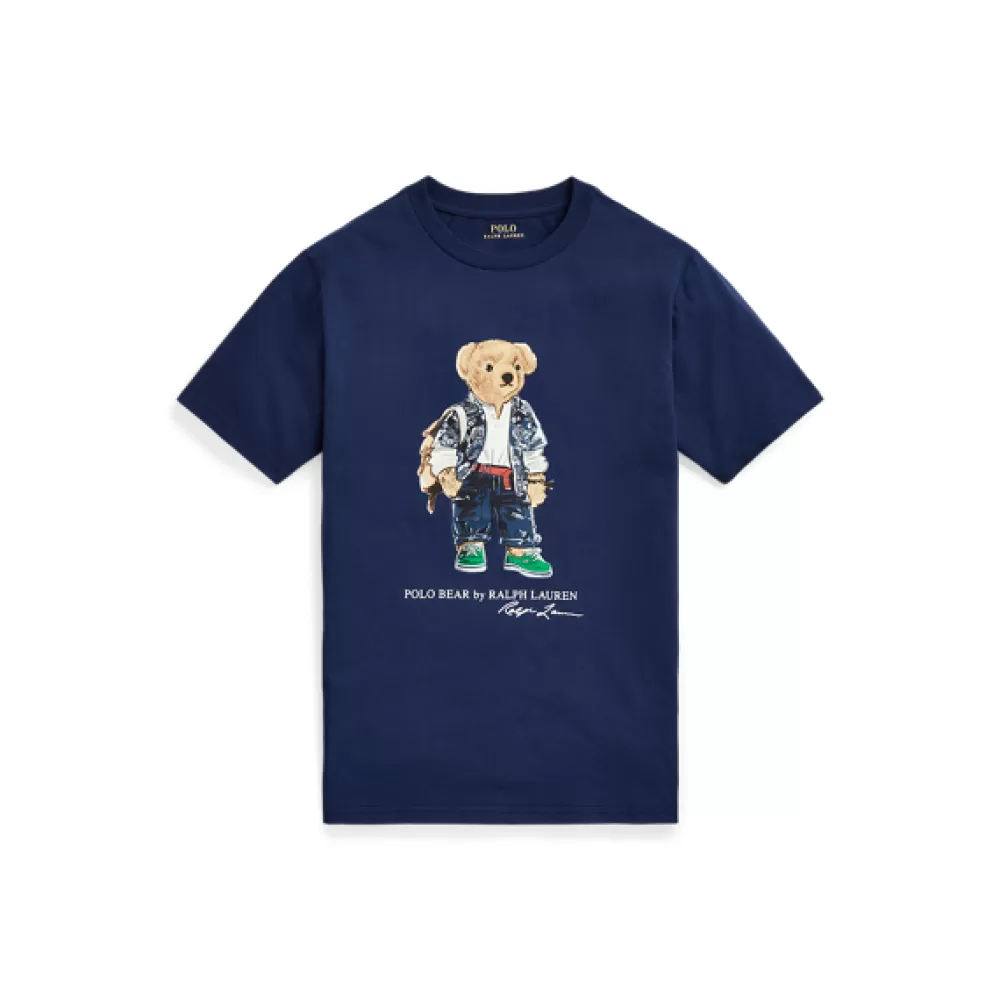 Jungen | T-Shirts>Ralph Lauren Jungen | T-Shirts Baumwoll-T-Shirt mit Polo Bear für Children | ® DE