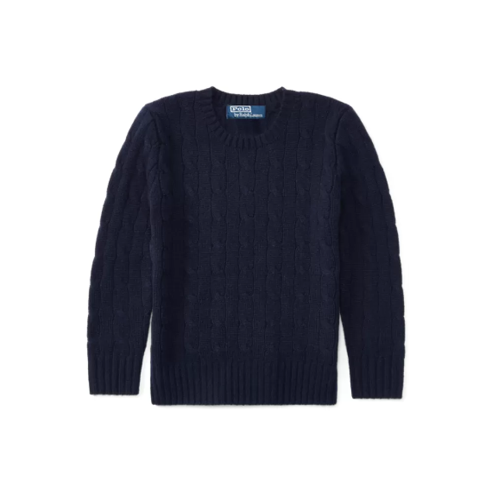 Pullover Und Strickjacken | Mädchen 1½-6½ Jahre>Ralph Lauren Pullover Und Strickjacken | Mädchen 1½-6½ Jahre Cable-Knit Cashmere Sweater | DE