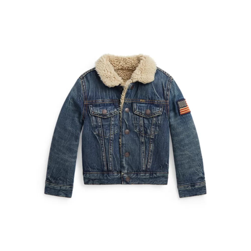 Jacken Und Mäntel>Ralph Lauren Jacken Und Mäntel Denim-Truckerjacke mit Fleecefutter für Children | ® DE