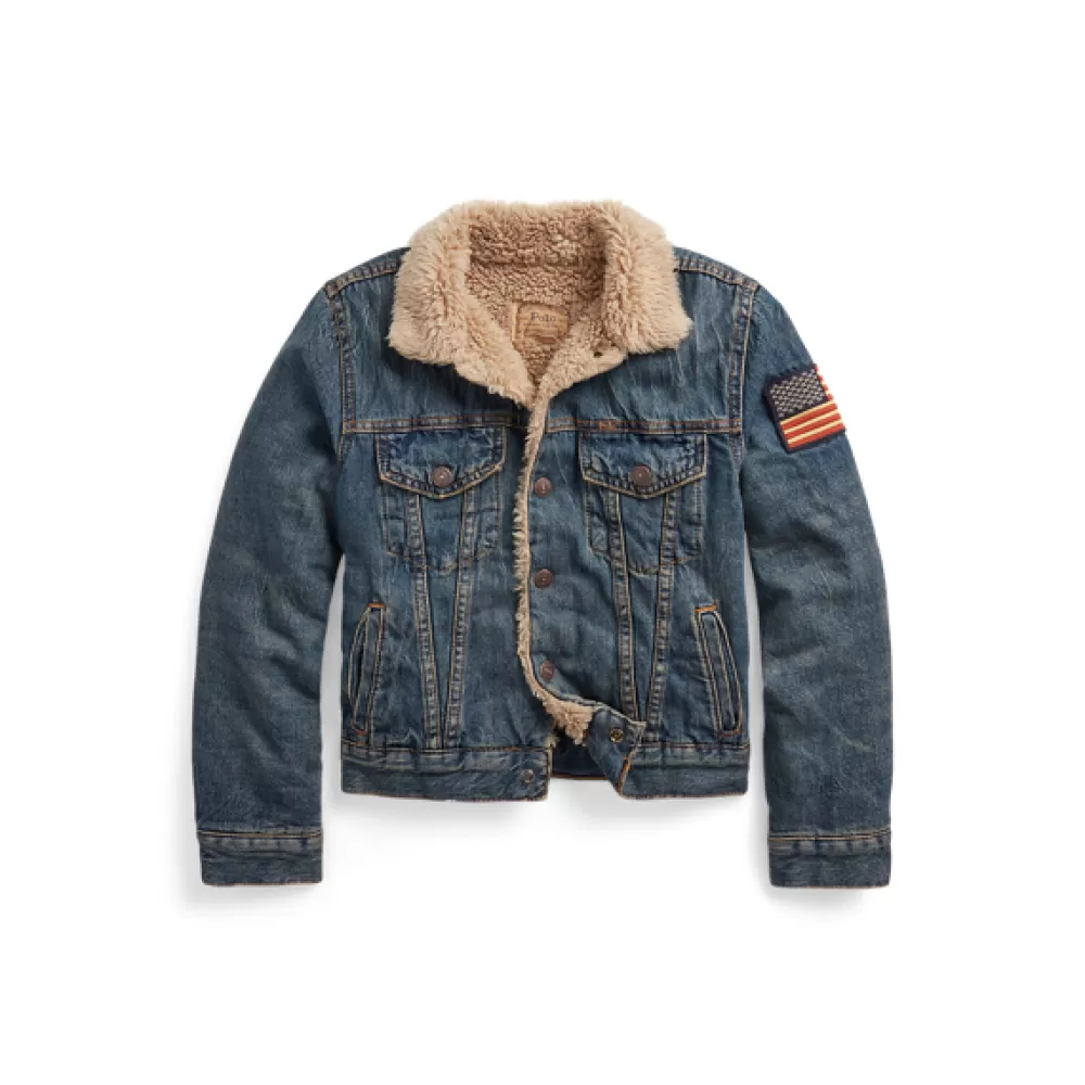 Jacken Und Mäntel>Ralph Lauren Jacken Und Mäntel Denim-Truckerjacke mit Fleecefutter für Children | ® DE