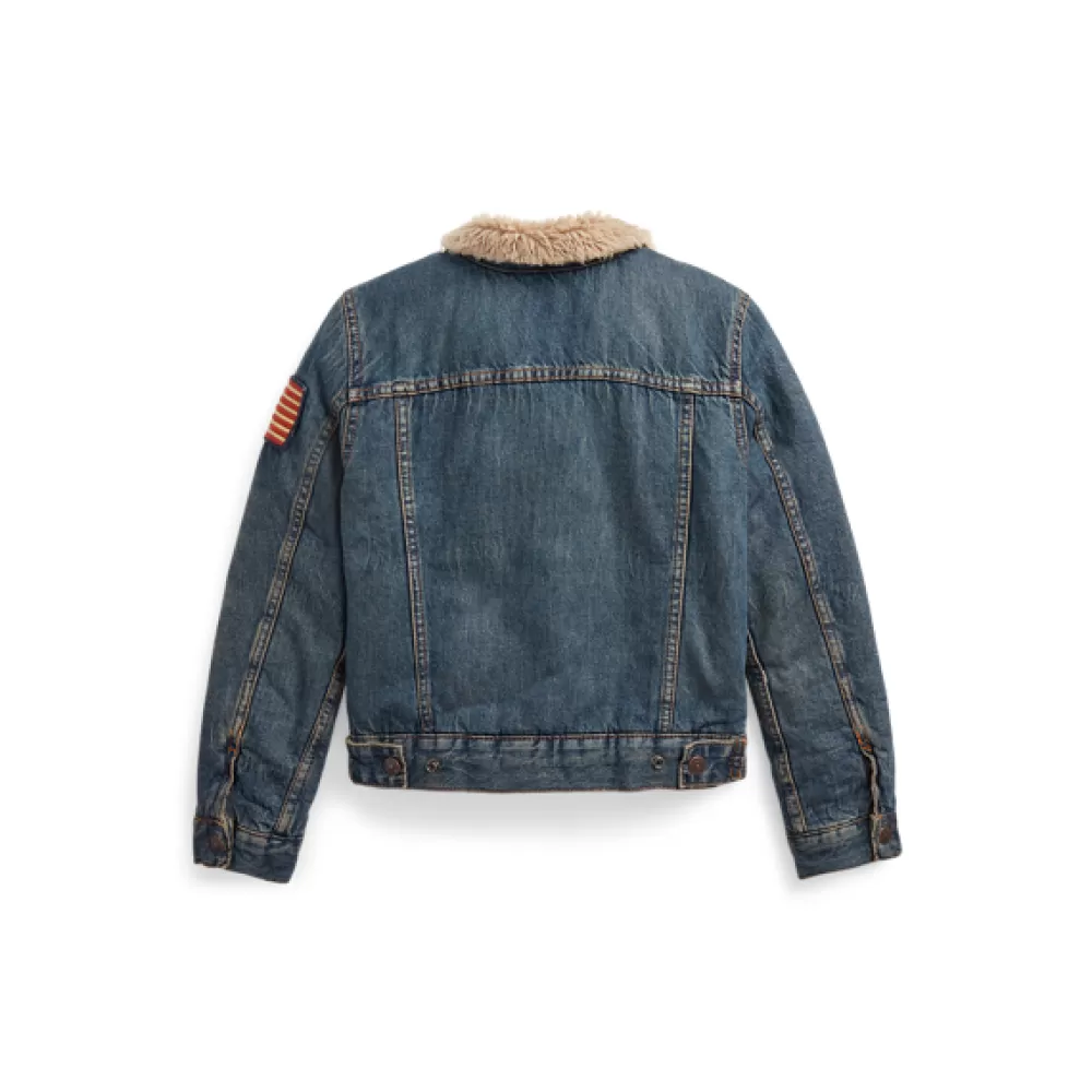 Jacken Und Mäntel>Ralph Lauren Jacken Und Mäntel Denim-Truckerjacke mit Fleecefutter für Children | ® DE