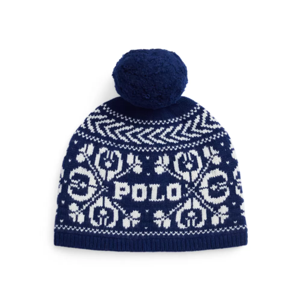 Accessoires>Ralph Lauren Accessoires Fair-Isle-Bommelmütze aus Wollmischung für Children | ® DE