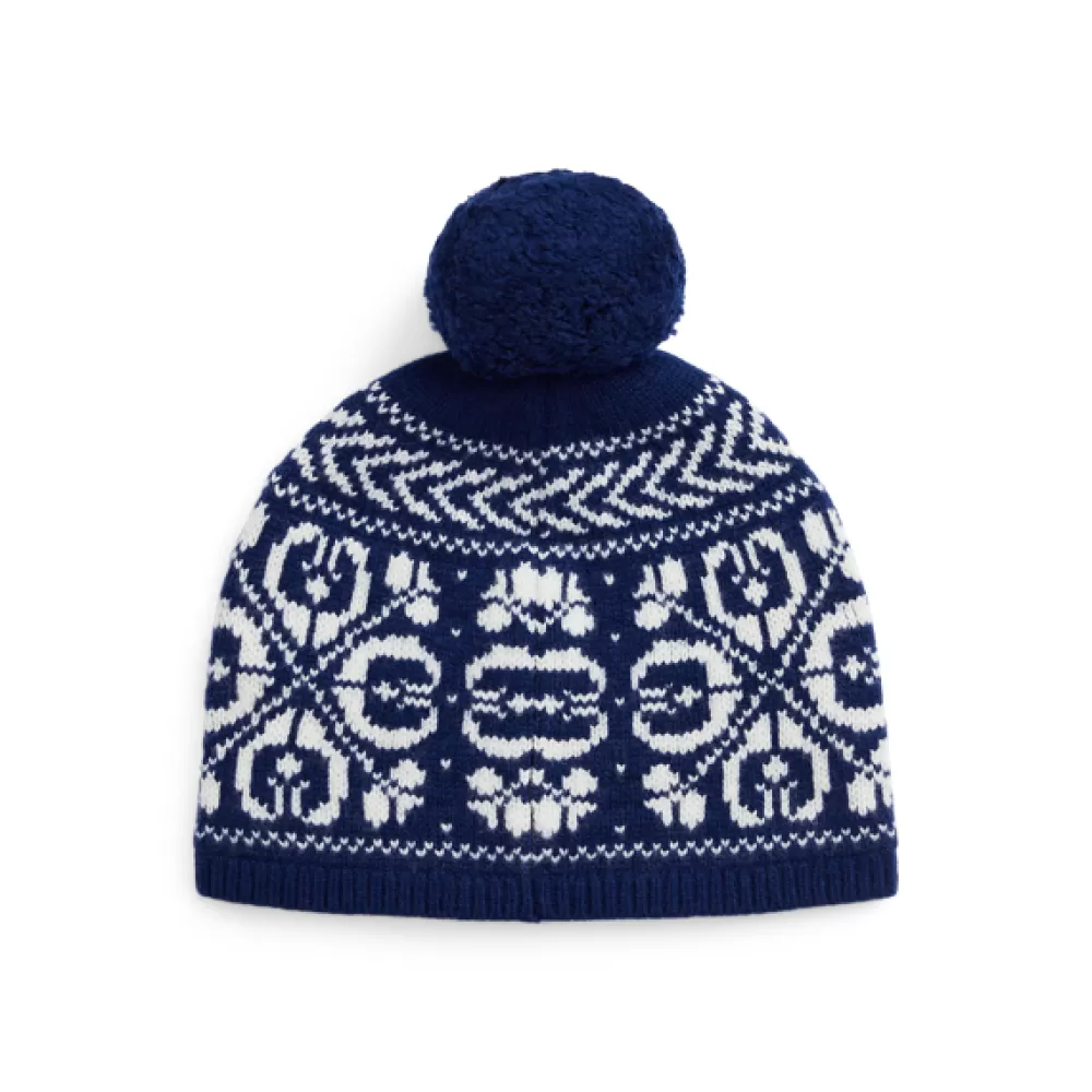 Accessoires>Ralph Lauren Accessoires Fair-Isle-Bommelmütze aus Wollmischung für Children | ® DE