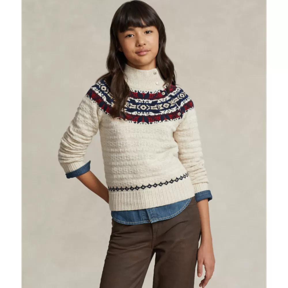 Mädchen 7-14 Jahre | Pullover Und Strickjacken>Ralph Lauren Mädchen 7-14 Jahre | Pullover Und Strickjacken Fair-Isle-Pullover aus Wollmischung für Children | ® DE