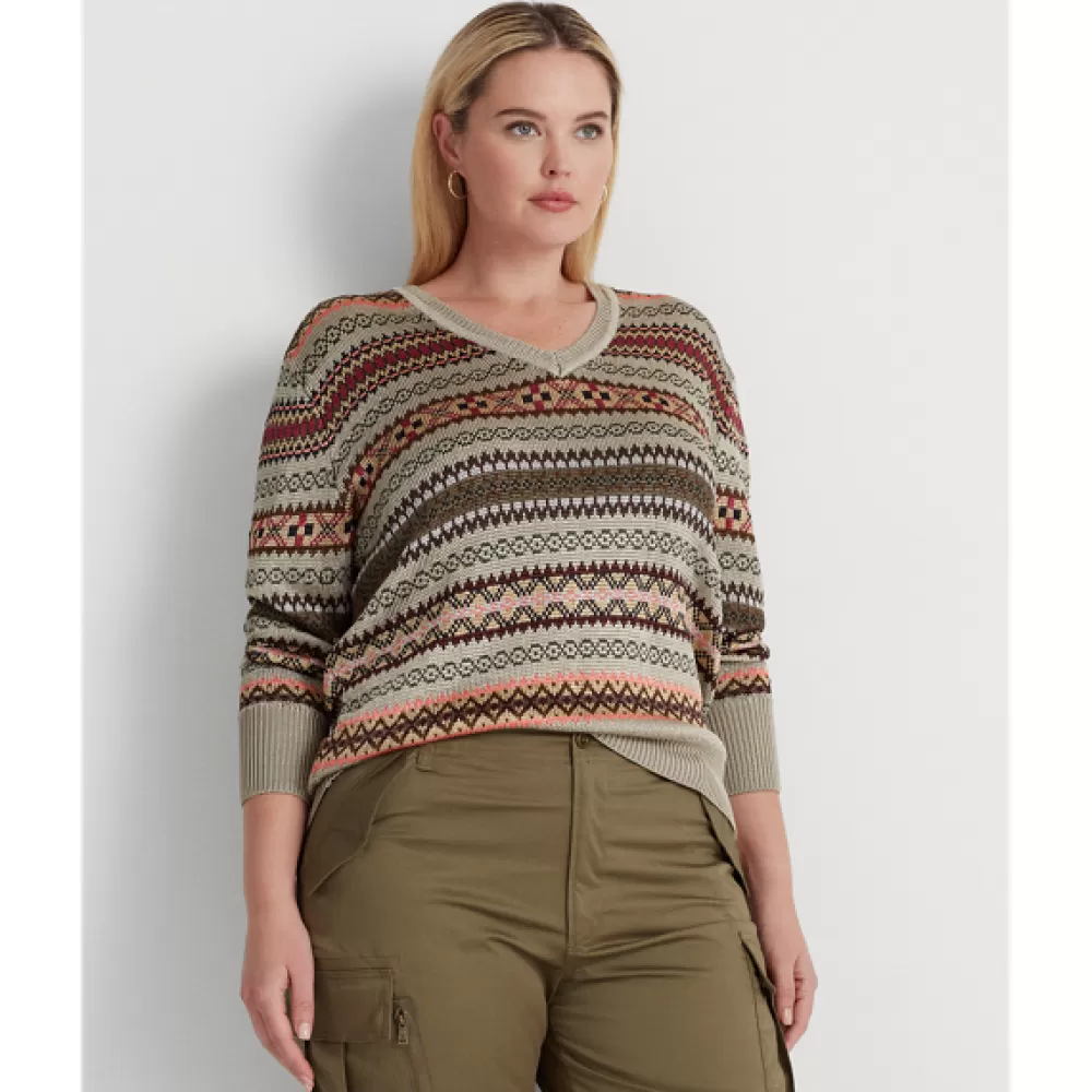 Alles Zeigen>Ralph Lauren Alles Zeigen Fair-Isle-Pullover mit V-Ausschnitt für Women | ® DE