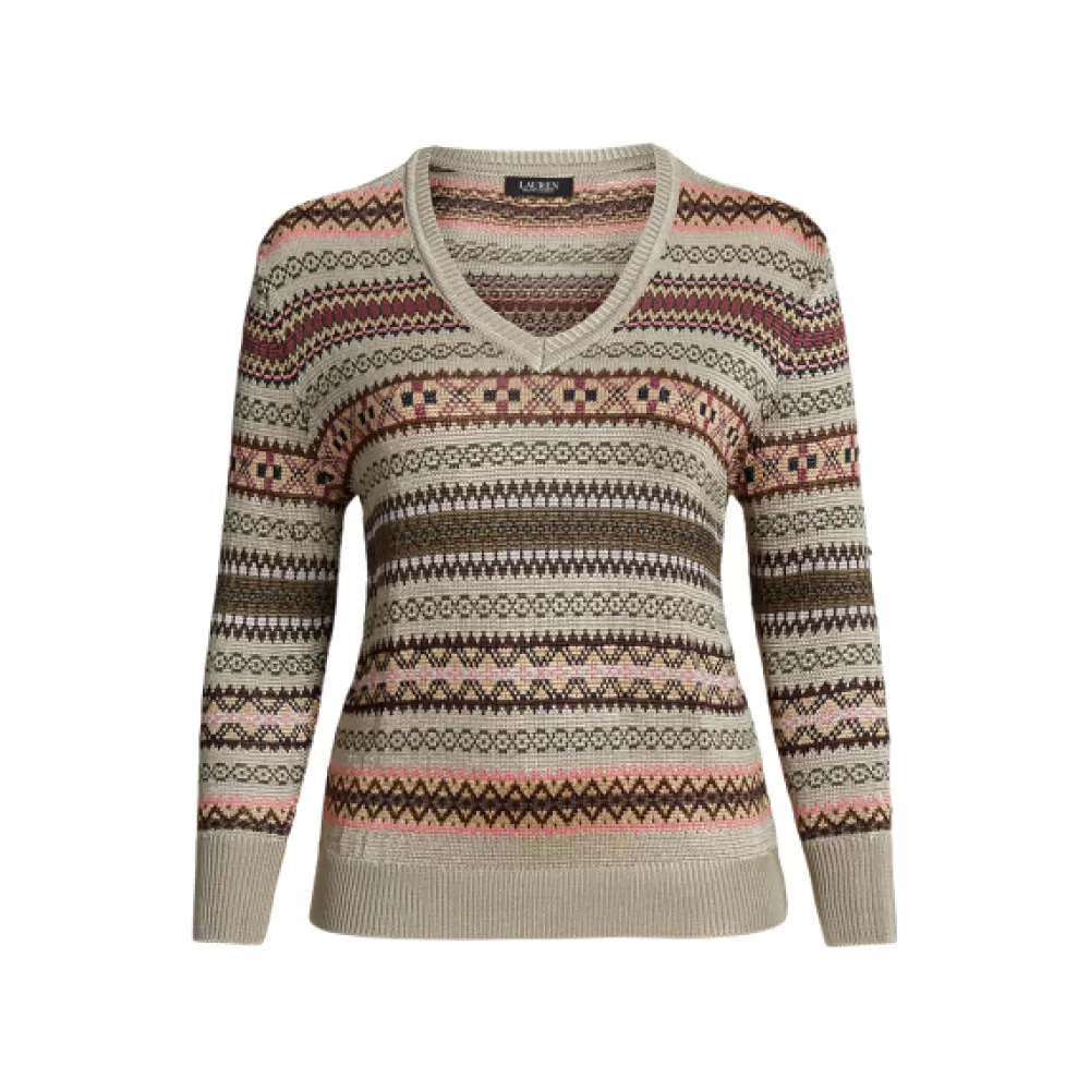 Alles Zeigen>Ralph Lauren Alles Zeigen Fair-Isle-Pullover mit V-Ausschnitt für Women | ® DE