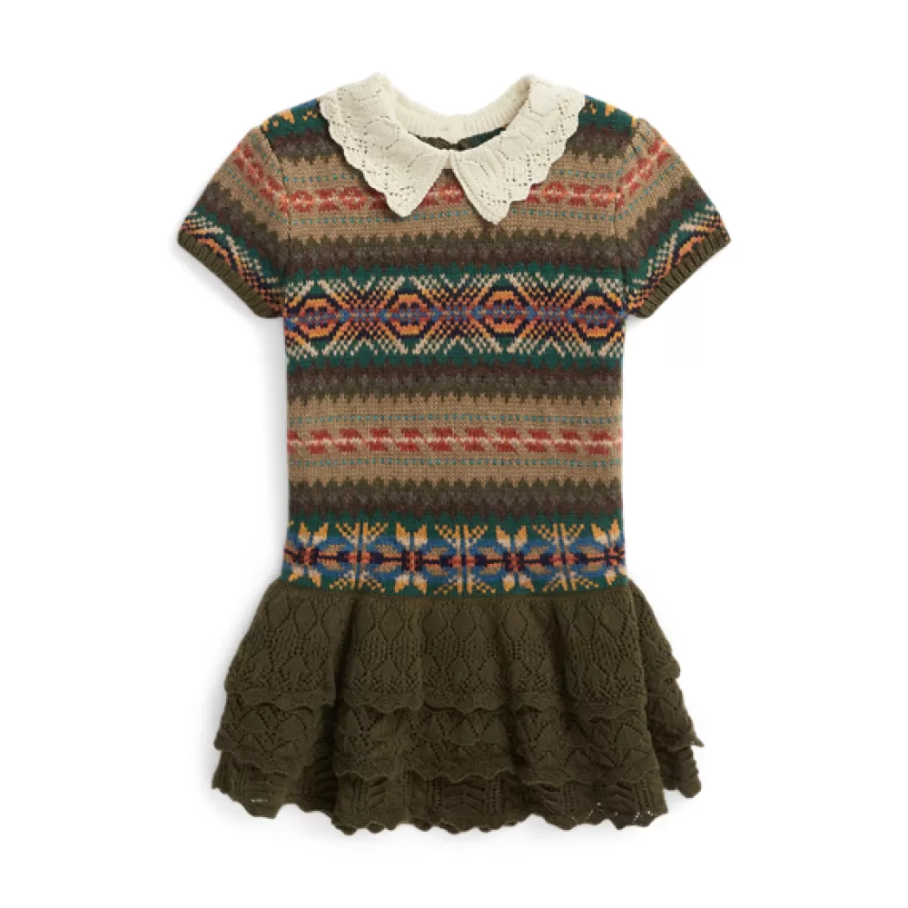 Kleider Und Bodys>Ralph Lauren Kleider Und Bodys Fair-Isle-Pulloverkleid mit Wolle für Baby | ® DE