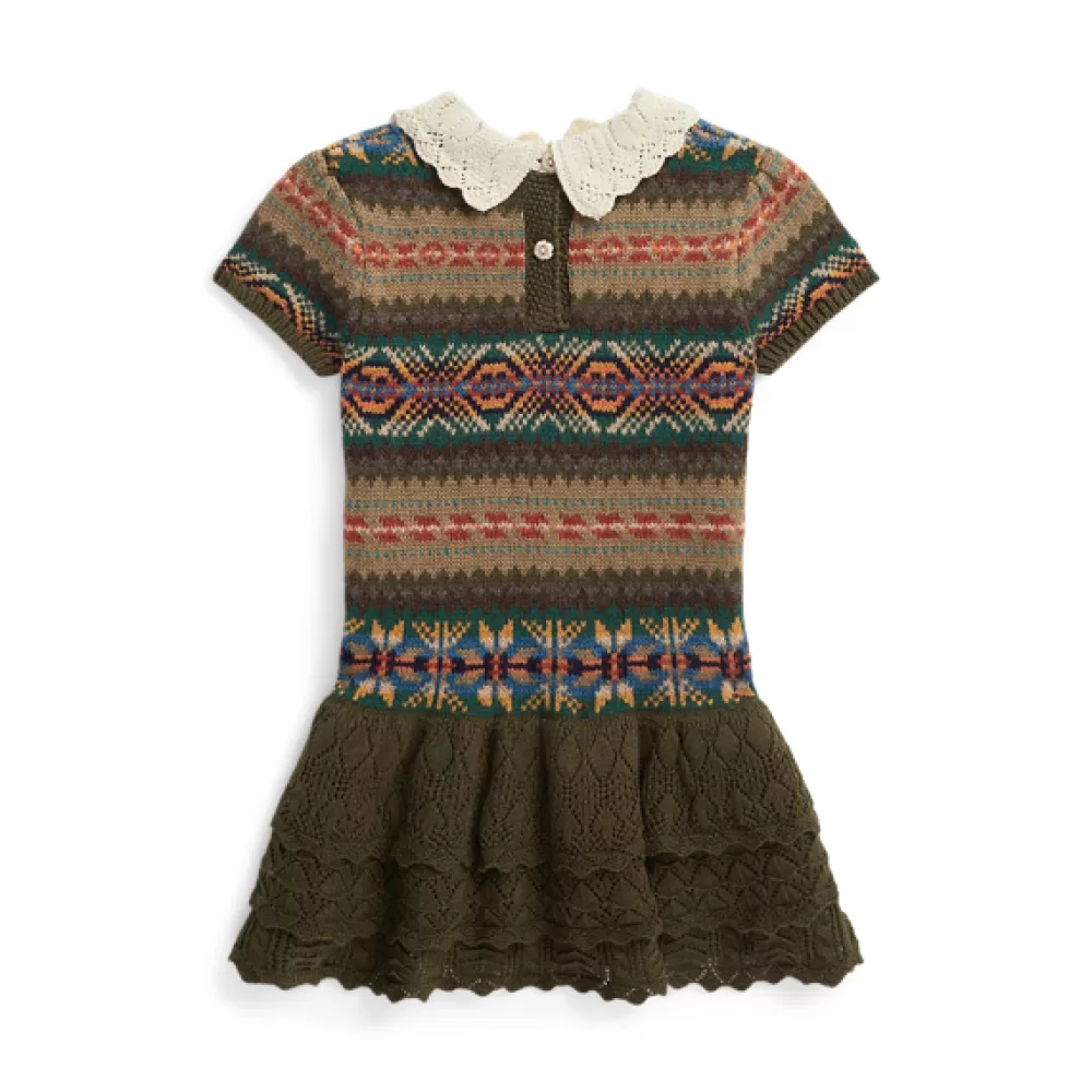 Kleider Und Bodys>Ralph Lauren Kleider Und Bodys Fair-Isle-Pulloverkleid mit Wolle für Baby | ® DE