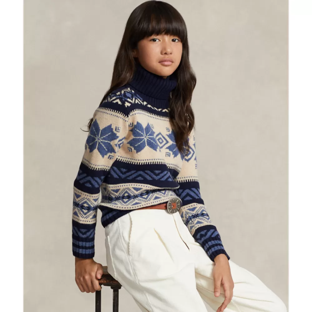 Pullover Und Strickjacken | Mädchen 7-14 Jahre>Ralph Lauren Pullover Und Strickjacken | Mädchen 7-14 Jahre Fair-Isle-Rollkragenpullover mit Wolle für Children | ® DE