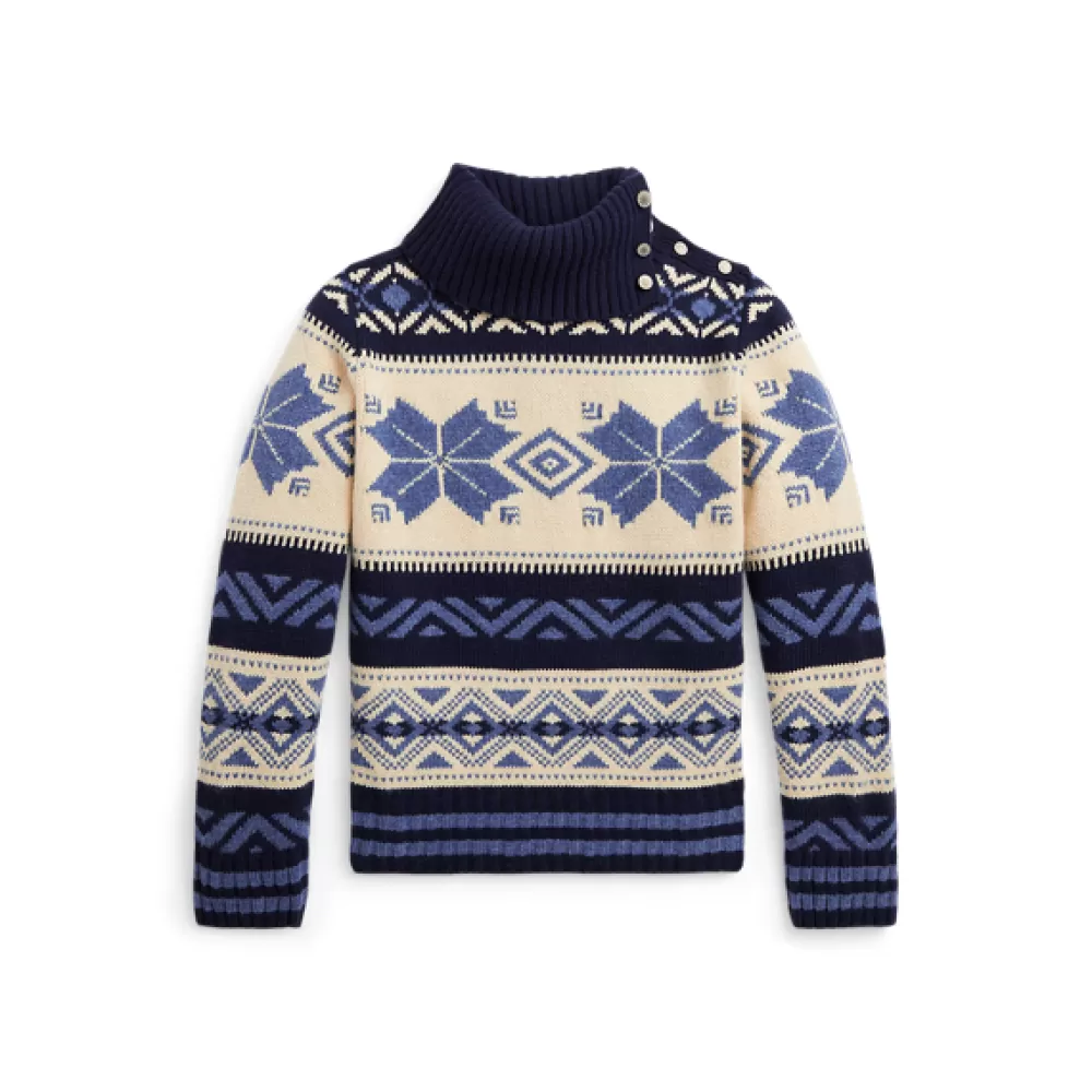 Pullover Und Strickjacken | Mädchen 7-14 Jahre>Ralph Lauren Pullover Und Strickjacken | Mädchen 7-14 Jahre Fair-Isle-Rollkragenpullover mit Wolle für Children | ® DE