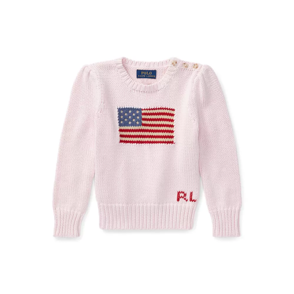 Pullover Und Strickjacken>Ralph Lauren Pullover Und Strickjacken Flag Cotton Crewneck Sweater | DE