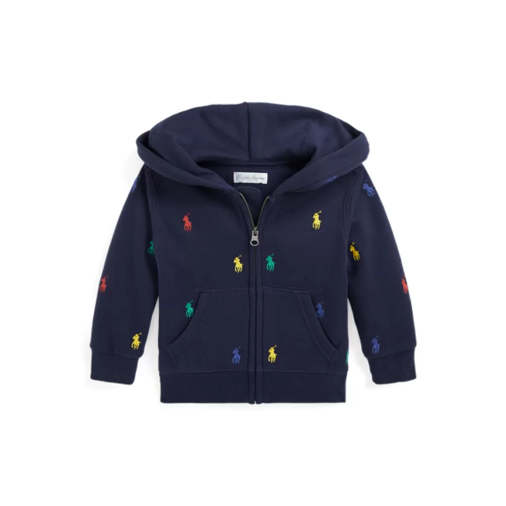 T-Shirts & Sweatshirts | Ihr Erster Frühling>Ralph Lauren T-Shirts & Sweatshirts | Ihr Erster Frühling Fleece-Kapuzenjacke mit Polo Pony für Baby | ® DE