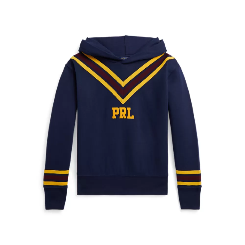 Sportbekleidung | Mädchen 7-14 Jahre>Ralph Lauren Sportbekleidung | Mädchen 7-14 Jahre Fleece-Kapuzenkleid mit Cricket-Streifen für Children | ® DE