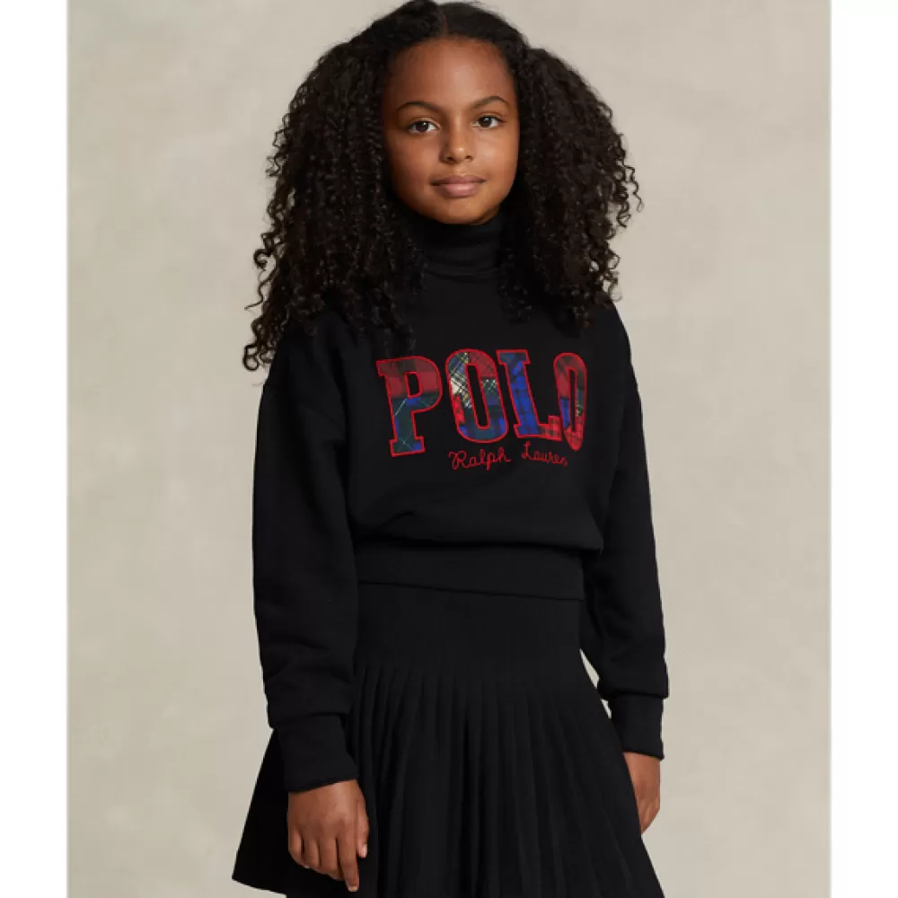 Sportbekleidung | Mädchen 7-14 Jahre>Ralph Lauren Sportbekleidung | Mädchen 7-14 Jahre Fleece-Sweatshirt mit kariertem Logo für Children | ® DE