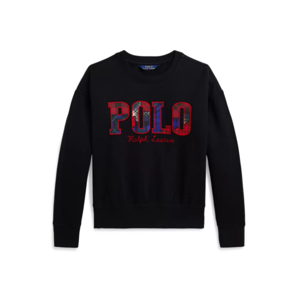 Sportbekleidung | Mädchen 7-14 Jahre>Ralph Lauren Sportbekleidung | Mädchen 7-14 Jahre Fleece-Sweatshirt mit kariertem Logo für Children | ® DE