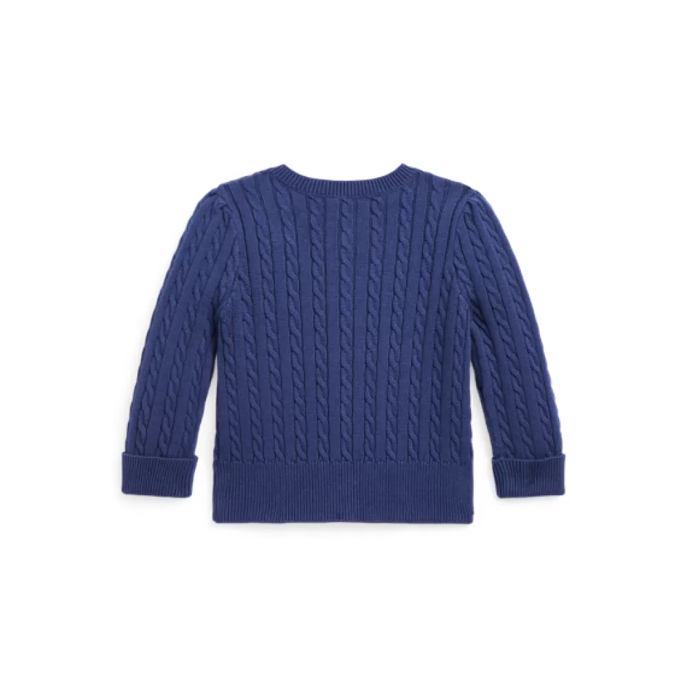 Pullover & Strickjacken>Ralph Lauren Pullover & Strickjacken Geblümte Strickjacke mit Mini-Zopfmuster für Baby | ® DE