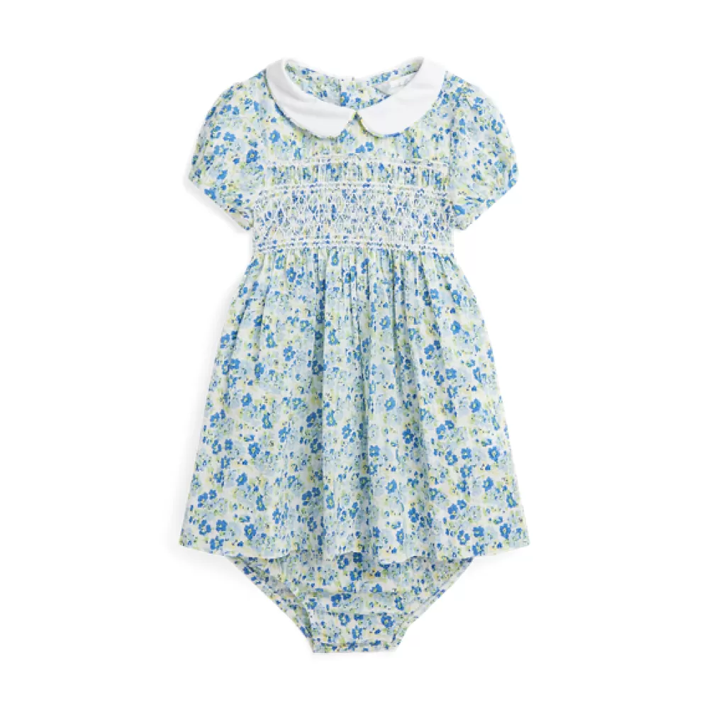 Kleider Und Bodys | Ihr Erster Frühling>Ralph Lauren Kleider Und Bodys | Ihr Erster Frühling Geblümtes Seersucker-Kleid mit Höschen für Baby | ® DE