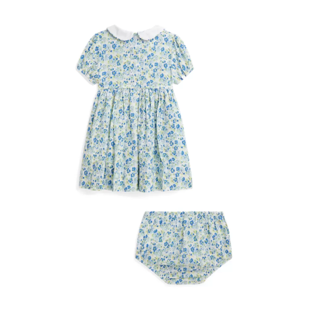 Kleider Und Bodys | Ihr Erster Frühling>Ralph Lauren Kleider Und Bodys | Ihr Erster Frühling Geblümtes Seersucker-Kleid mit Höschen für Baby | ® DE